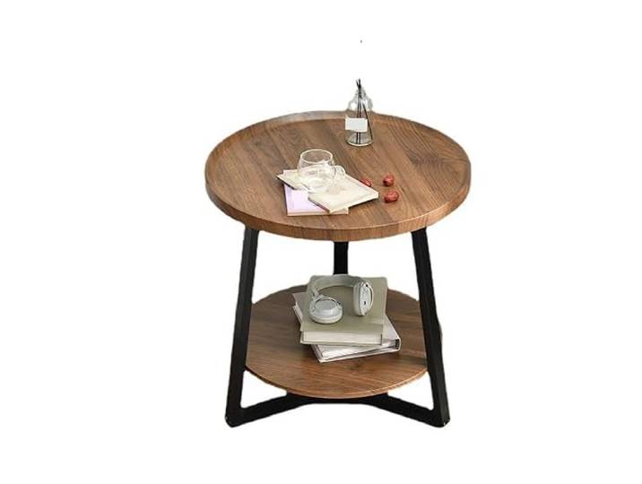 YCCHAH Sofatisch Minimalistischer Kleiner runder Tisch for das Wohnzimmer im Haus, kreativer doppelstöckiger Stehtisch for die Sofaseite, moderner kompakter Couchtisch Wohnzimmer-Beistelltisch