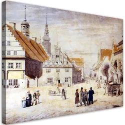 WANDBILD marktplatz in greifswald caspar david friedrich