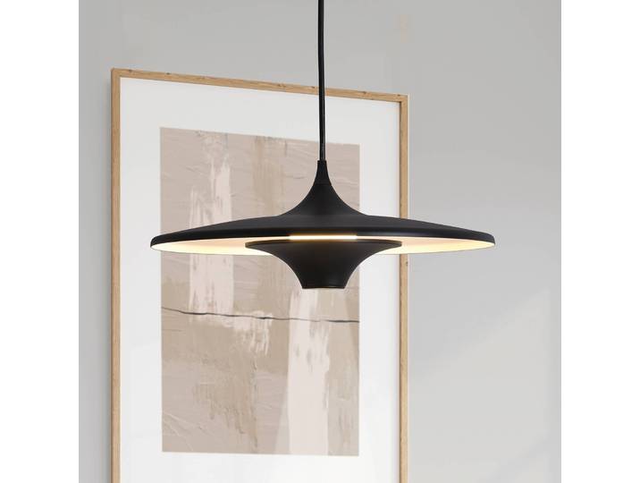 Viokef Hängeleuchte Rene, schwarz, für Wohn- / Esszimmer, Metall, Modern