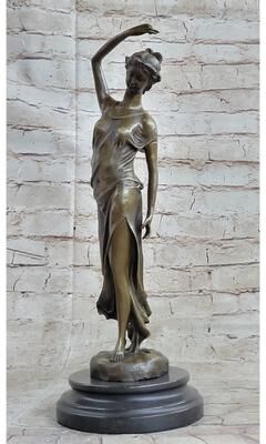 Bronzhaus Clearance Sale Country Girl With Natural Beauty Bronze Art Deco Statue Sculpture