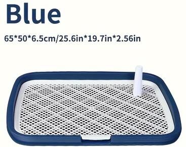 Youfap Market Reusable Dog Potty Trainer Tray With Removable Net, Plastic Pee Pad Holder For Potty Training blue