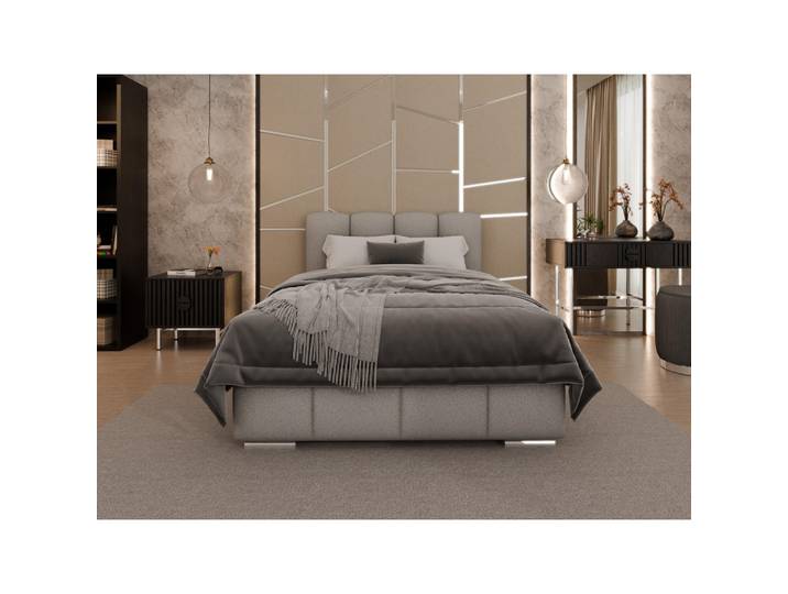 Homesy Polsterbett Zaira 120x200cm – Elegantes Polsterbett für modernen Wohnstil, Zonierte Multi-Taschen-Federkern (24cm), hellgrau, Hellgrau, Holz, Mode, 90x200 cm, Schlafzimmer, Betten, Polsterbetten