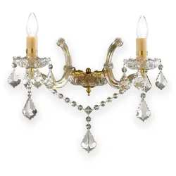 Ideal Lux Wandleuchte FLORIAN AP2, 2-flammig, E14, Gold IDEA-035659