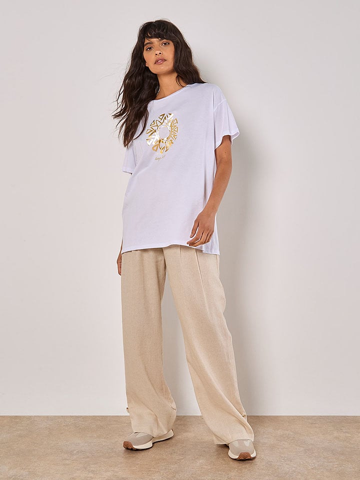 Apricot Shirt in Weiß - S