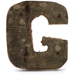 Rustic Bark Letter   - "G"  - 7cm