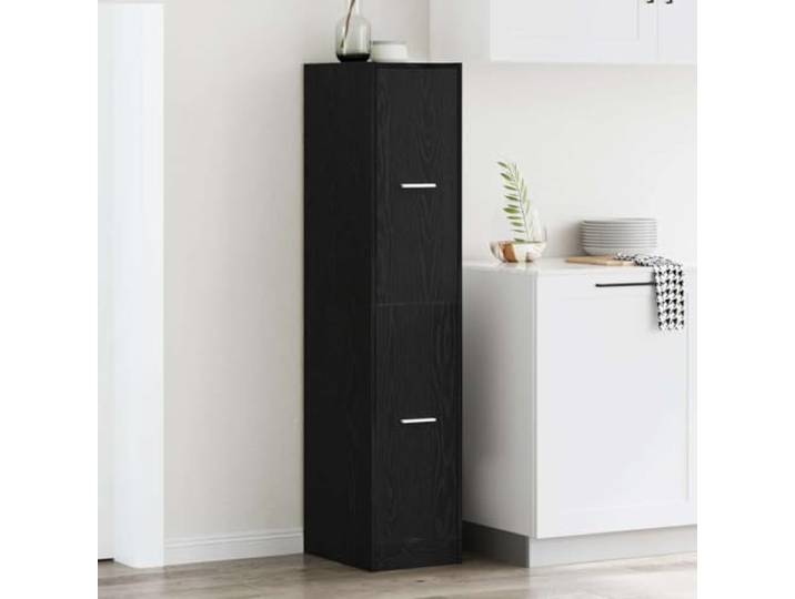 GPWERSDF Apothekerschrank Schwarze Eiche 30 x 41 x 144,5 cm Holzwerkstoff Feuchtigkeitsbeständig, verzugs- und spaltbeständig, glatte Oberfläche, Küche, Wohnzimmer, Büro, Wandbefestigung erforderlich