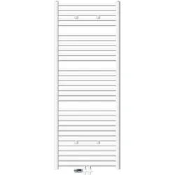 BADHEIZKÖRPER Sahara 750x1800 mm Weiß gebogen mit Ventil Durchgang