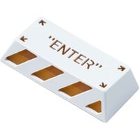 Enter Aluminum Alloy Artisan Keycap, Tastenkappe weiß/orange