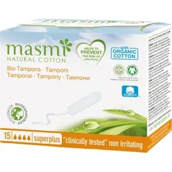 masmi Bio Tampons Super Plus 100% Bio-Baumwolle 15 St Tampon