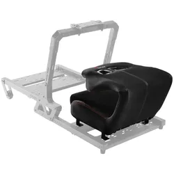 FlorPad Asetek SimSports Initium Compact Seat, Sim Rig, Rot, Schwarz