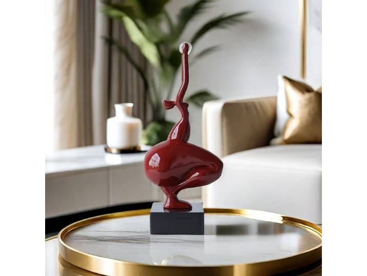 Sculptures miniatures en résine, Statue de fille de Yoga, Sculpture d'art abstrait moderne pour chambre à coucher, accessoires de décoration