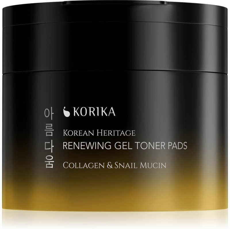 KORIKA Korean Heritage Collagen & Snail Mucin Renewing Gel Toner Pads revitalising gel toner pads 70 pc