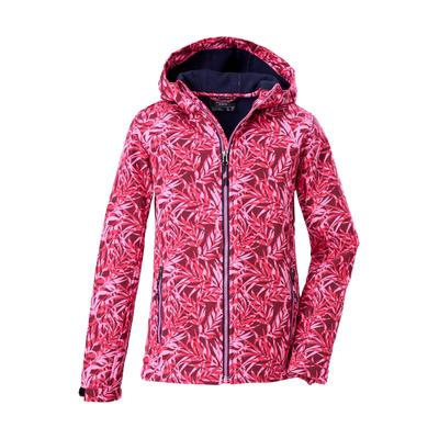 Softshelljacke KILLTEC "Mädchen Softshelljacke Print", Mädchen, Gr. 164, lila (himbeere), Oberseite: 100% Polyester.Rückseite: 100% Polyester.Futter: 100% Polyester, Jacken Softshelljacke, Wasserdicht, windabweisend, atmungsaktiv, modischer Print