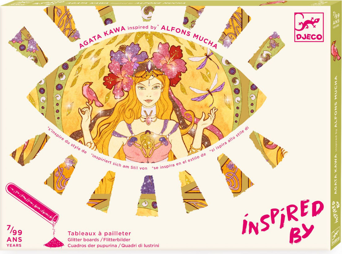 Djeco Schilderworkshop Art Nouveau met glitter Inspired by Mucha