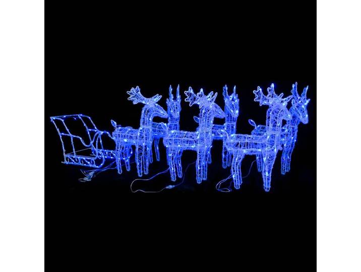 vidaXL Rennes Traîneau Décoration de Noël 320 LEDs Acrylique