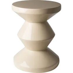 Zig Zag Hocker oder Beistelltisch, beige