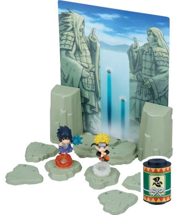 Epoch Games Naruto Shippuden Naruto vs. Sasuke gevechtsspel met 2 figuurtjes
