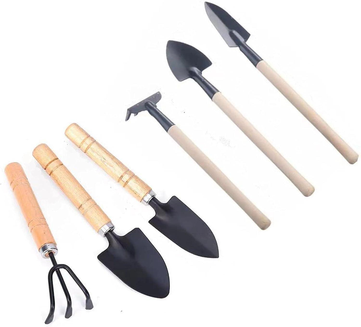 Merkloze Tuinier gereedschapset van 6 stuks, lichtgewicht mini handgereedschap voor indoor en outdoor planten transplanteren