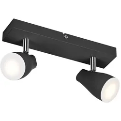 OSRAM LED Spot Pear 2er Wand- und Decken Strahler Schwarz - bietet gerichtetes Licht mit warmweißer Lichtfarbe, mit flexiblem GU10-Strahler, GU10-Lampen enthalten