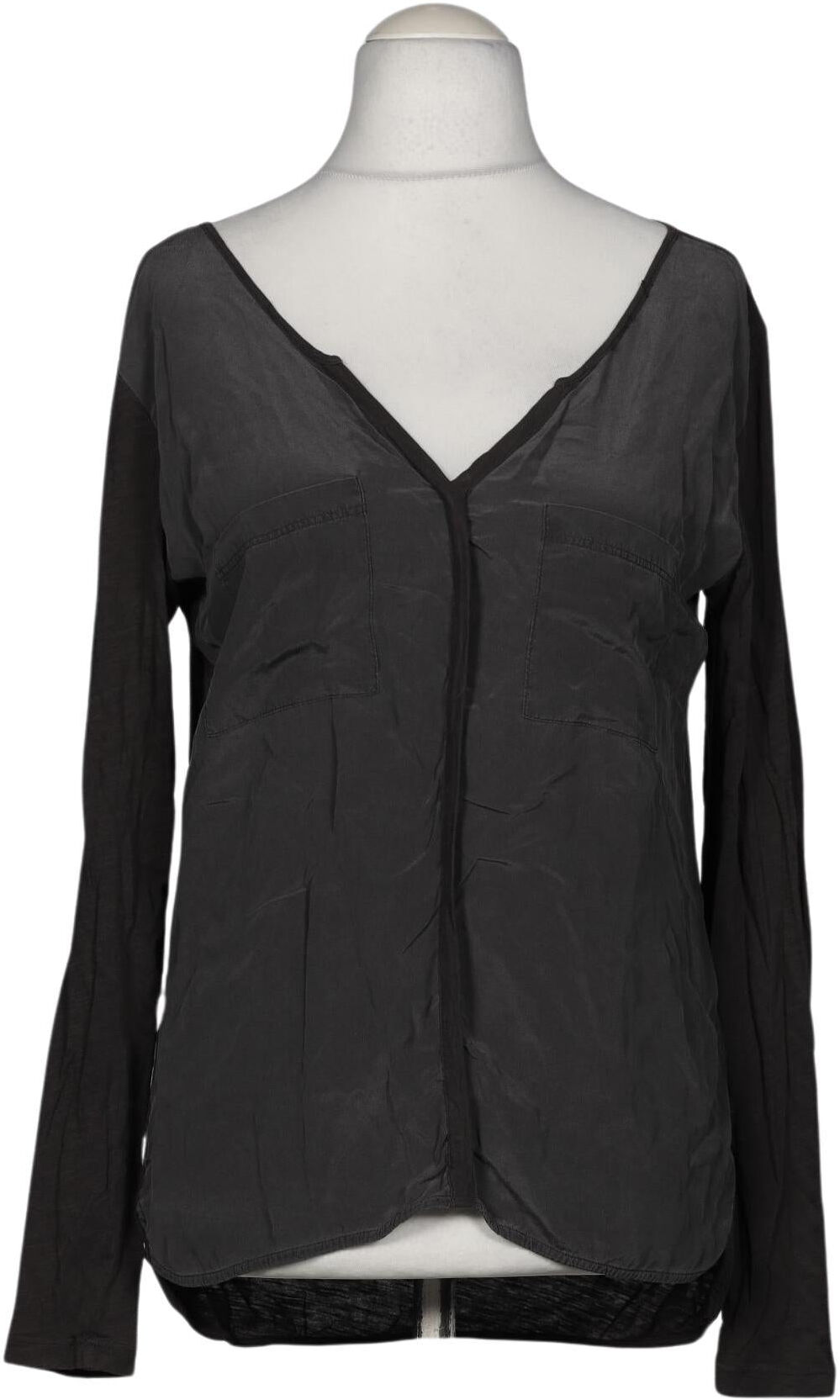 The Kooples Damen Bluse, Grau, Gr. S, Seide / Baumwolle - Second Hand