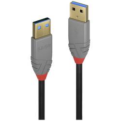 LINDY USB-Kabel USB 3.2 Gen1 USB-A Stecker, USB-A Stecker 0.50 m Schwarz Verzinnt 36750