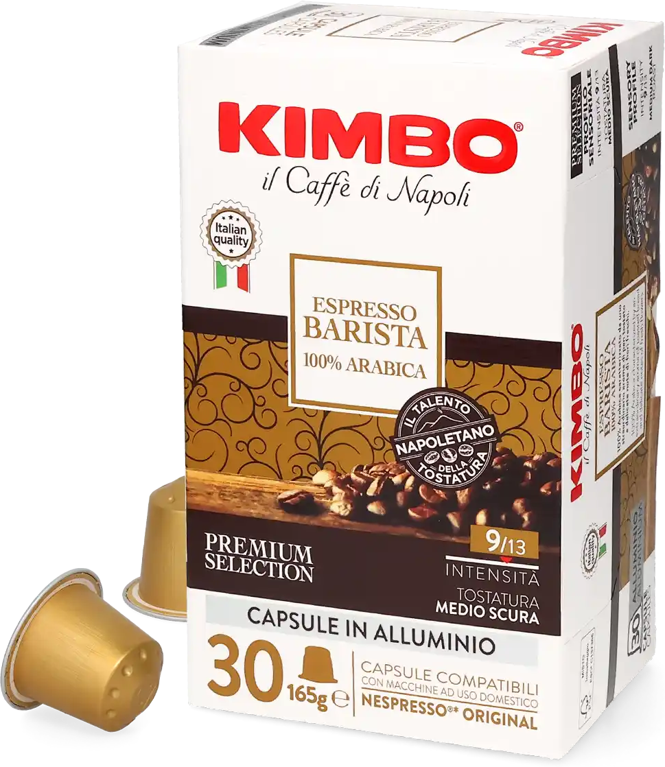 Kimbo   Espresso Barista 100% Arabica - 30 Capsules de café pour Nespresso® - Espresso - Compatible Nespresso®