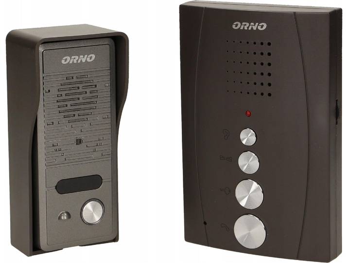 Orno Single-family doorphone set ELUVIO black without headphones