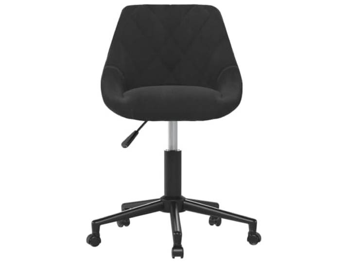KLGBNCVE Esszimmerstuhl Drehbar Schwarz Samt Stahlgestell, Pulverbeschichtung, Gasdruckfeder, 360 Grad Drehung, Rollen, 110 kg