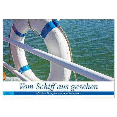Vom Schiff aus gesehen - Mit dem Dampfer auf dem Ammersee (Wandkalender 2027 DIN A2 quer), CALVENDO Monatskalender