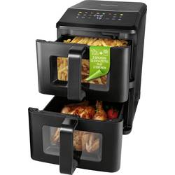 GourmetMaxx 19129 Heißluft-Fritteuse 10 l 2400 W Antihaftbeschichtung, BPA-frei, Cool-Touch-Gehäuse, digitaler Timer, Grillfunktion, Heißluft-Funktion,