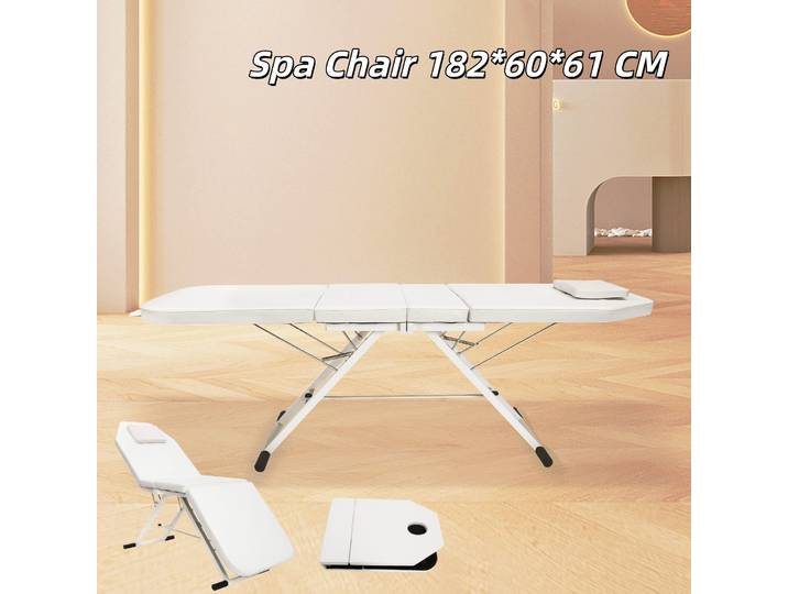 Table de massage portable pliable pour salon de beauté, chaise de spa avec coussin pour hôpitaux, salons de beauté, centres de spa, cliniques 182*60*61CM