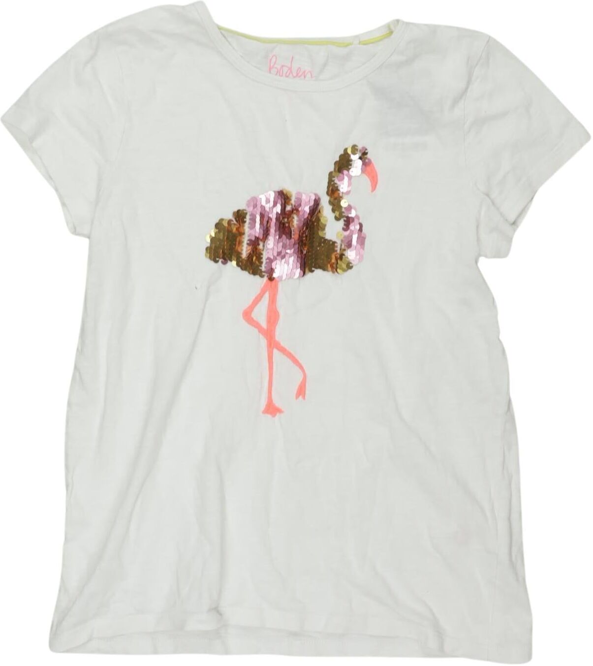 Mini Boden Mädchen T-Shirt, Weiß, Gr. EU 164, Baumwolle - Second Hand