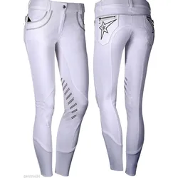 Harrys Horse Damen Turnierreithose Anniversary weiß Reithose mit Sternenapplikation, Größe: 36
