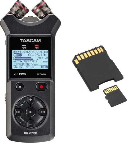 Tascam DR-07XP audio-recorder met SD-kaart