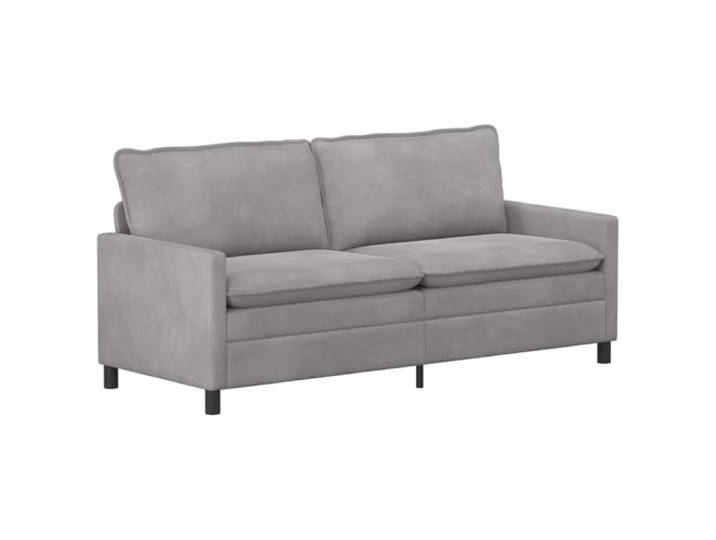 KTHLBRH 2-teiliges Sofa-Set aus hellgrauem Samt Gestell aus Metall, doppellagige Kissen, modernes Design, geeignet für kleine Räume