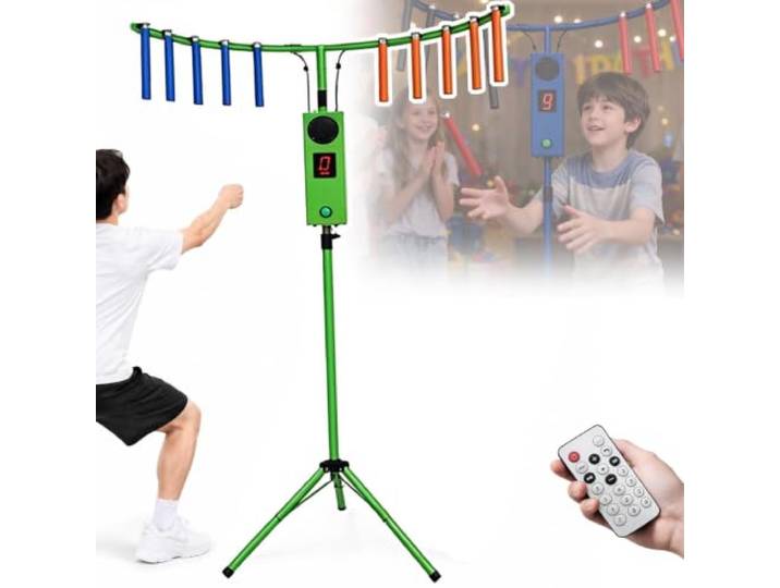 Falling Stick Catching Challenge, interaktives Arcade-Spiel Mit 10 einstellbaren Fallgeschwindigkeiten und mehreren Herausforderungsmodi for Geburtstagsfeiern(Green)