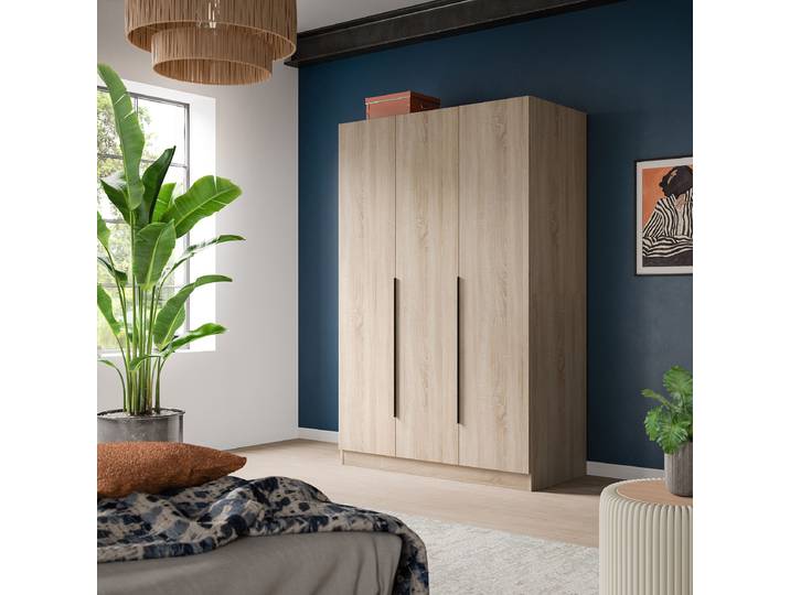 Drehtürenschrank Kopenhagen 120cm Braun/Eiche Sonoma Dekor
