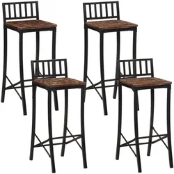 vidaXL, Barhocker, Becolina (solid wood reclaimed (4 Stück))