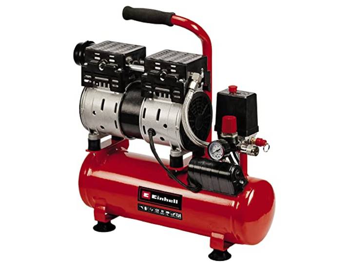 Einhell 4020600, TE-AC 6 Silent, Compressor, Tank 6 L, Rood/Zwart