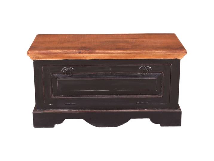 Schuhschrank Sica schwarz Holz B 85 T 40 H 45 cm - Schuhschrank