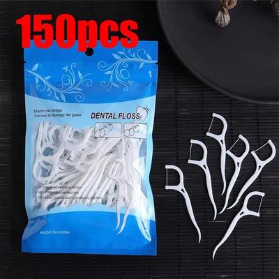 Useful Little Things Disposable Dental Floss Picks & Interdental Tooth Cleaner 150pcs