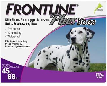 Frontline Plus For Large Dogs 45-88 Lbs (Purple) 6 Doses