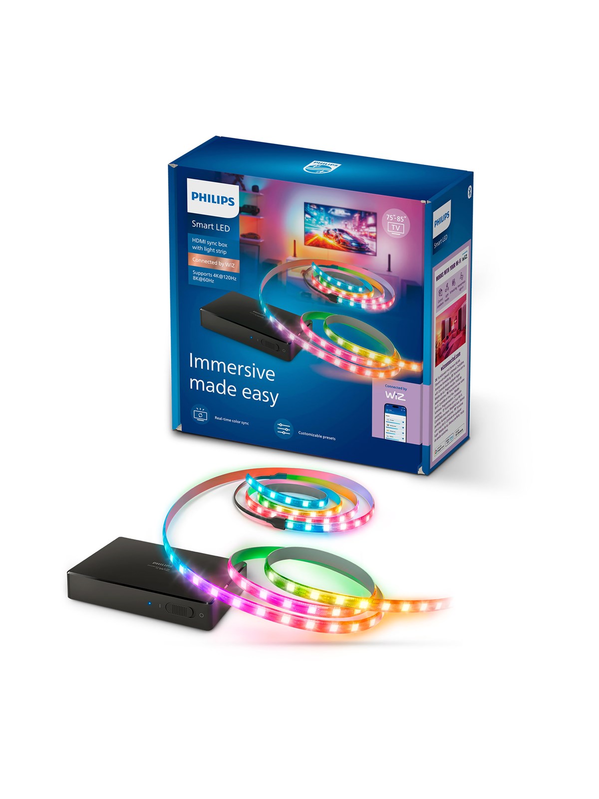 Philips Smart Lighting Sync Box 2.1 mit TV-Lightstrip 75"-85"