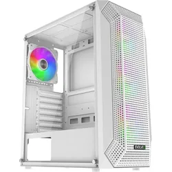 Evolveo Xenon, Midi Tower/ 4x ARGB/ mesh+sklo, PC Gehäuse, Weiss