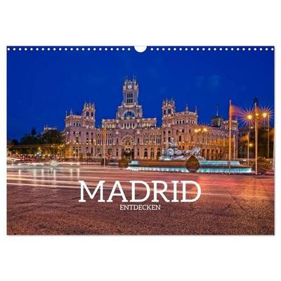 Madrid entdecken (Wandkalender 2027 DIN A3 quer), CALVENDO Monatskalender