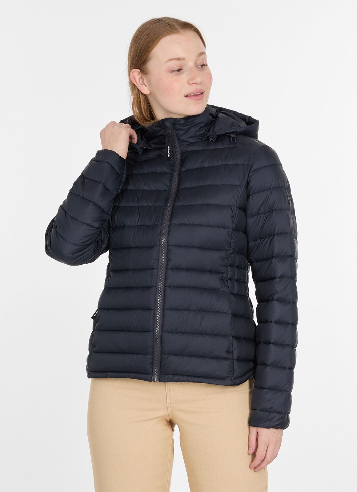Steppjacke RAGWEAR "BOBIE", Damen, Gr. XS, blau (navy), Web, Obermaterial: 100% Polyester, unifarben, elastischer Bund, Jacken Steppjacke navy XS