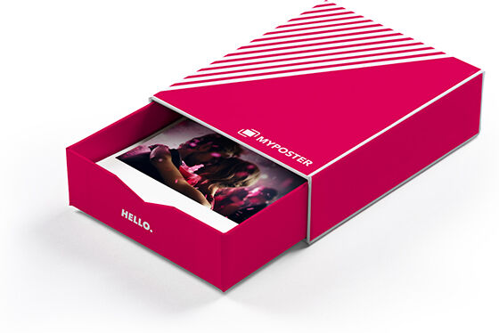 Myposter Bilderbox mit 10 Fotos im Design "Hello Pink"