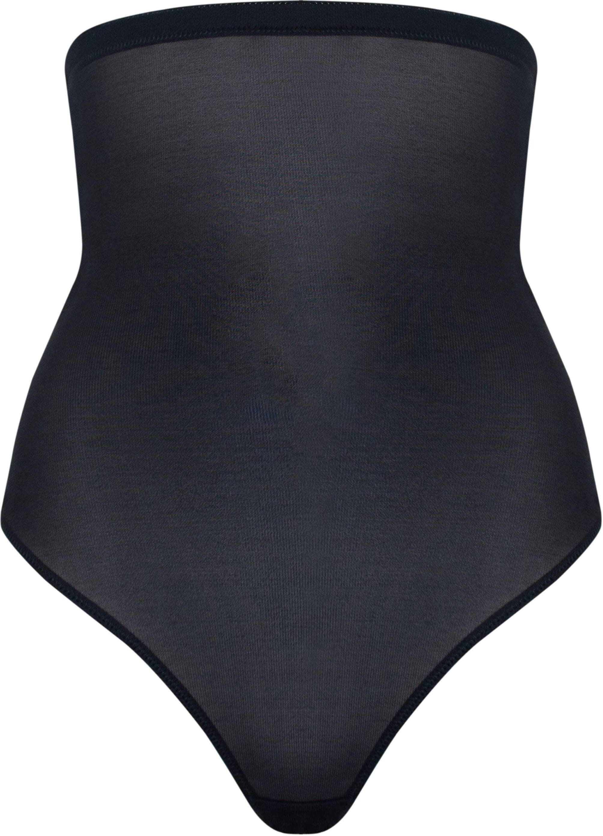 Shapingstring MAGIC BODYFASHION "Ultra Thin Power Thong", Damen, Gr. S, Microfaser, schwarz, Microfaser, Obermaterial: 57% Polyamid, 43% Elasthan, unifarben, eng, Unterhosen Shapingstring, Formt den gesamten Bauch- und Taillenbereich schwarz S, Microfaser