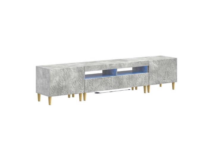 vidaXL TV-Schrank 3-teiliges LED TV Regal DELFT Betongrau Holzwerkstoff