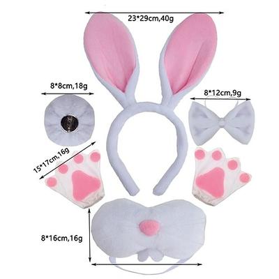 Mehre Accessoires Tier Kaninchen Osterhase Lustig Kinder Mädchen Halloween Karneval Karneval Party Verkleiden